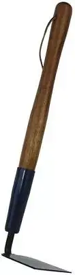 15" Handheld Garden Soil Rake Weeding Hoe Steel Forged Head Long Hardwood Handle