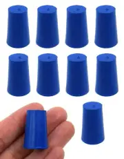 10PK #0 ASTM Neoprene Stoppers, Solid - Eisco Labs