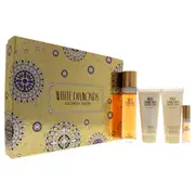 Elizabeth Taylor White Diamonds by Elizabeth Taylor for Women - 4 Pc Gift Set 3.3oz EDT Spray, 3.3oz Gentle Moisturizing Body Wash, 3.3oz Perfumed Body Lotion, 10ml EDT Spray