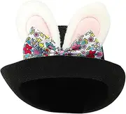 Easter Bunny Ear Top Hat - Cute Costume Top Hat Rabbit Hat with Ears - Exquisite Easter Cosplay Props, Festive Rabbit Costume Hats for Women, Men for Halloween, Photography