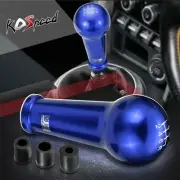 J2 6-Speed MT Aluminum Ball Teardrop Style Shift Knob w/3 Thread Adapters Blue