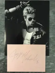 George Michael Signed Autograph Cut With COA
