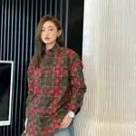 BURBERRY33格子襯衫寬鬆外套