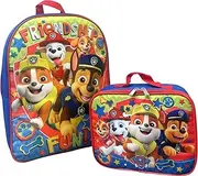 [Ruz] Kids Licensed School Backpack with Lunch Box Set. Two Piece 15” Book Bag and Lunch Box Bundle, Paw Patrol Blue-red, Large, Paw Patrol