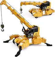 G.C Transform Crane Toy Truck for 3 4 5 6 Year Old Boys Kids Transforming Construction Toys, Friction Powered Engineering Vehicle Pull Back Metal Model Car Birthday Gift