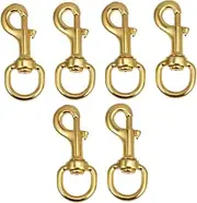 Parliky 6 Pcs Traction Rope Buckle Pet Collar Accessories Key Chain Hook Dog Leash Snaps Spring Hooks Heavy Duty Straps Pet Supplies Belt Buckle Belt Swivel Hooks Pet Collar Hooks Golden