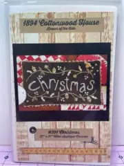 1894 Cottonwood House WOOL APPLIQUE Pattern - #301 CHRISTMAS Coverlet