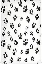 GAIREG Black Animal Paw Prints White Large Kitchen Towels, 28x18 Bulk Fun Kitchen Towels, Set of 4