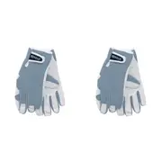 4pc Annabel Trends Sprout Goatskin Garden/Work Soft Outdoor Gloves Dusty Blue