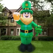 LED Lighted 8' St. Patrick's Day Inflatable Leprechaun - Perfect Yard Decoration