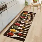 Waterproof Spices Kitchen Mat Rectangle Spices Rug Bathroom