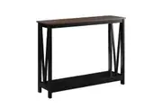 Sarantino Cielo 2-Tier Console Table Dark Walnut