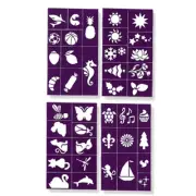 Halloween Face Kids Tattoos Templates Painted Stencils (Random Patterns)