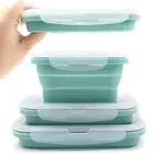 Silicone Lunch Box Folding Microwave Bento Food Storage Container (Mini)PR