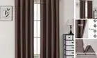Blackout Curtains, Set of 2 Window 52"W x 84"L (Pack of 2) Dark Coffee/Mocha