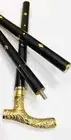 Wooden Walking Stick Cane With Axe Brass Handle For Seniors Men Women Old