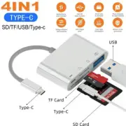 4in1 Type-C USB C to Micro SD/TF Card Reader PD Charging Port For MacBook Laptop