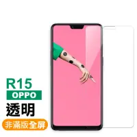 在飛比找momo購物網優惠-OPPO R15 透明高清非滿版9H玻璃鋼化膜手機保護貼(O