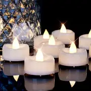 Flameless Candles, 12Pack Timer Fake Candles, LED Tea 12-Pack Timer- Warm White
