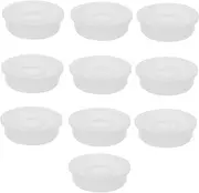 KONTONTY 10Pcs Leak Plastic Bucket Lids with Pull Ring Storage for Pet Food Chemicals Paint Versatile Portable Design for Laboratories Factories