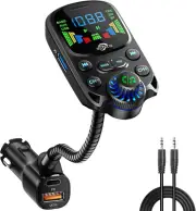 Bluetooth 5.3 FM Transmitter for Car- SOARUN Bluetooth Car Adapter PD30W & USB P