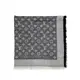 Louis Vuitton Monogram Denim 花紋羊毛絲綢披肩圍巾(M71378-黑)