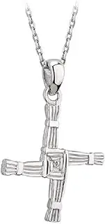 [Solvar] St Brigids Cross Necklace Sterling Silver 2 Sided Irish Made