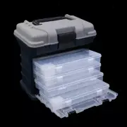 4 Drawer Tackle Box Fishing Baits Tool Shock-resistant Large