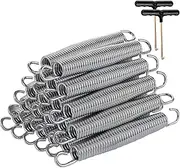 yarlung 20 Pack 7 Inch Trampoline Springs with 2 T-Hooks, Stainless Steel Springs Replacement Parts for Skywalker, JumpKing, Upperbounce, Skybound