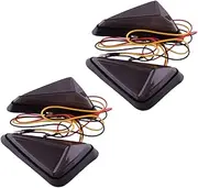 Turn Signal Indicator 2 Pairs 12V 10mm Flowing Amber White Light Color Flush Mount Motorbike LED Turn Signal DRL Blinker Lights