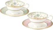 Noritake Noritake Cup & Saucer (color changing pair set) 2pcs Green & Pink