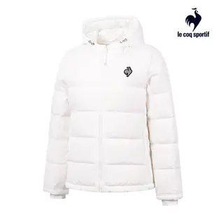 【LE COQ SPORTIF 法國公雞】防潑水潮流生活羽絨外套-女款-白色-LOS62891