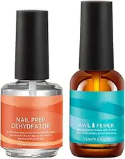 Nail Primer Set Durable Gel Primer, Manicure Fast Dry Compact Nail Dehydrator and Nail Primer 0.5oz for Manicure Supplies Set