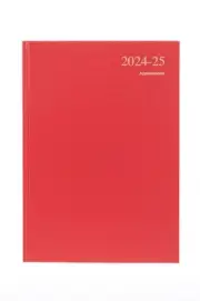 2024-2025 Financial Year Diary Collins Essential A4 Day to Page Red ESSA41M.15
