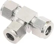 1pc 3/4/6/8/10/12mm 1/8" 1/4" 3/8" 1/2" Pipe OD Tee 3 Way Double Ferrule Tube Fittings T-Type 304 SS Stainless Steel Pipe Connector(8mm)