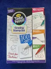 Crayola Take Note! Grading Stamp Set Great Holiday Gift Teachers Stationary NEW