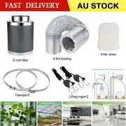 6-inch Hydroponics Grow Tent Kit Carbon Filter Duct Indoor Ventilation System