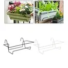 Hanging Railing Planters Railing Flower Holder Iron Rack Home Garden Decor