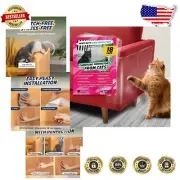 Clear Couch Protectors for Cats - 18-Pack Non-Toxic Sheets with Twist Pins