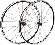 25mm Racing Road Bike Wheelset 700C, Double Wall Quick Release Alloy Hybrid V/C-Brake Compatible 7 8 9 10 11 Speed (Color : A)