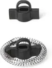 Electric Milk Frother and Warmer Whisk Set Black
