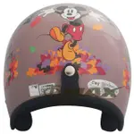 米奇秋楓半罩安全帽-法國粉+抗UV短鏡片+6入安全帽內襯套(速)