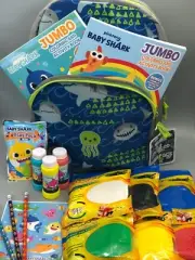 Kids Toddler Boy Backpack Bundle - Baby Shark Play Kits, Pencils, Clay & More!