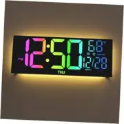 Digital Wall Clock Large Display, 13" Large Digital Wall Clock with RGB Black