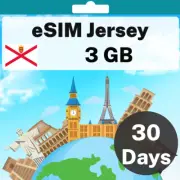 eSIM Jersey - 3 GB - 30 Days - Travel eSIM | QR code activation