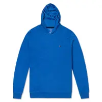 在飛比找PChome24h購物優惠-TOMMY 熱銷刺繡Logo圖案毛巾布連帽T恤-寶藍色