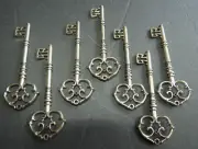 Lot of 7 METAL SKELETON KEYS FOR CRAFTING Decorative Steampunk 3.25"