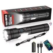 LED Magnetic Flashlight High Lumens Rechargeable, 10000 Lumens Super Bright