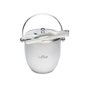 BarCraft Stainless Steel Ice Bucket Storage Container w/ Lid & Tongs Silver