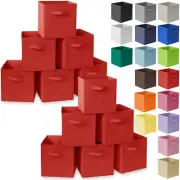 12 Collapsible Foldable Cloth Fabric Cubby Cube Storage Bins Baskets for Shelves